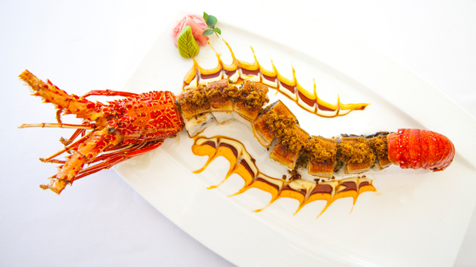 Dragon roll collection at arwana restaurant